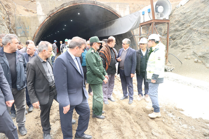بازدید حاجی بابایی از روند ساخت پروژه تونل نگین خلخال