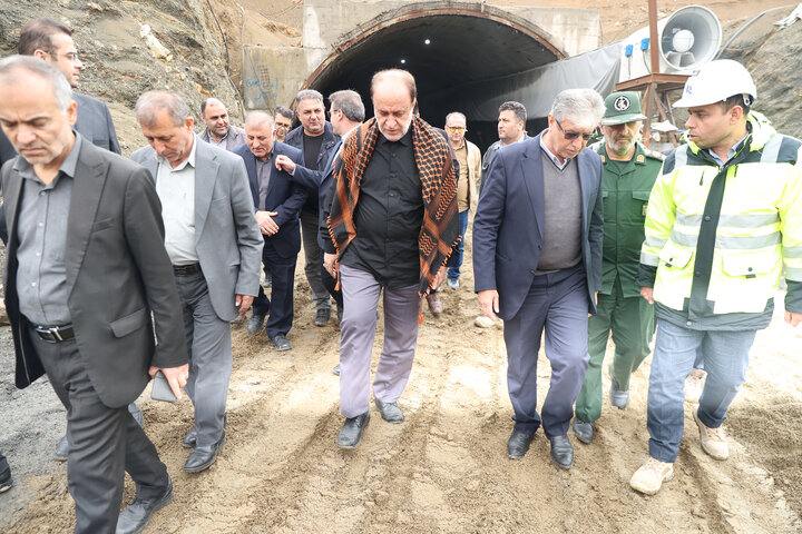 بازدید حاجی بابایی از روند ساخت پروژه تونل نگین خلخال