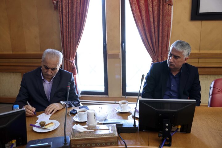 دیدار حاجی‌بابایی با امامی یگانه استاندار اردبیل و معاونان وی