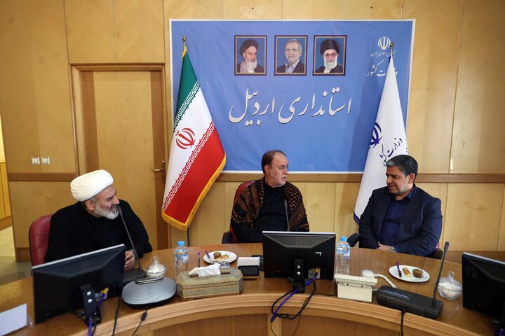 دیدار حاجی‌بابایی با امامی یگانه استاندار اردبیل و معاونان وی