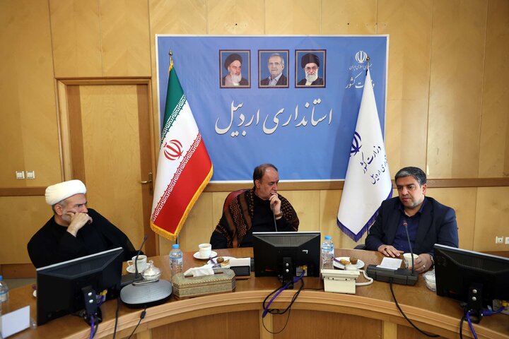 دیدار حاجی‌بابایی با امامی یگانه استاندار اردبیل و معاونان وی