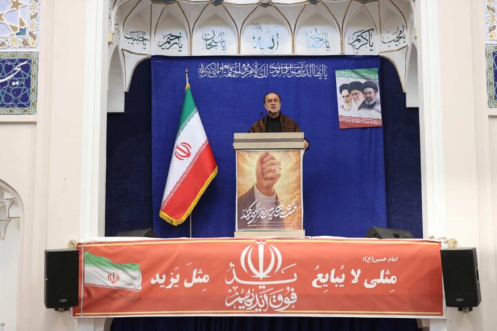 سخنرانی حاجی‌بابایی در نماز عبادی سیاسی جمعه مصلی اردبیل
