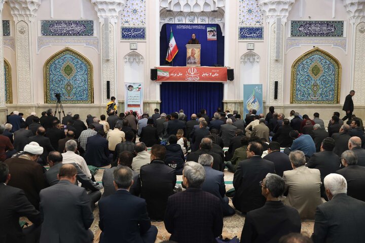 سخنرانی حاجی‌بابایی در نماز عبادی سیاسی جمعه مصلی اردبیل