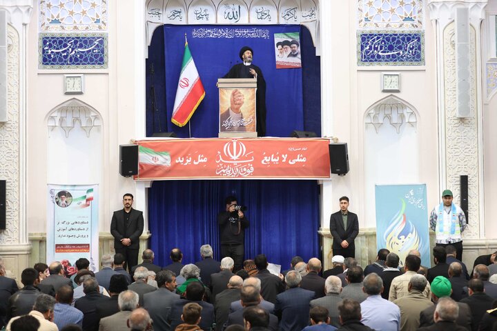 سخنرانی حاجی‌بابایی در نماز عبادی سیاسی جمعه مصلی اردبیل