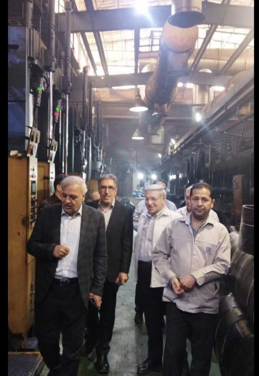 بازدید جمعی از اعضای کمیسیون صنایع از واحدهای تولیدی شرکت «ایران یاسا تایر و رابر »