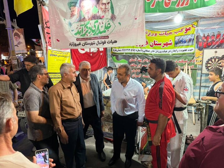 حضور فروردین در جمع ورزشکاران رشته‌های رزمی فیروزآباد