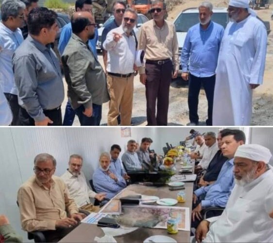 بازدید احمد مرادی از روند اجرای تقاطع غیرهم‌سطح میدان سایت بندرعباس/ بازدید  از پروژه درحال احداث درمانگاه بندرخمیر