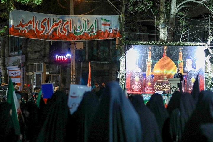 سخنرانی نیکزاد در تجمع شبانه شهرستان محلات