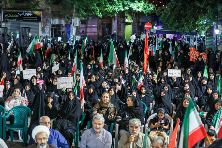 سخنرانی نیکزاد در تجمع شبانه شهرستان محلات
