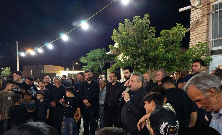 حضور نماینده دیار سربداران در روستای حارث‌آباد در شب عاشورای حسینی