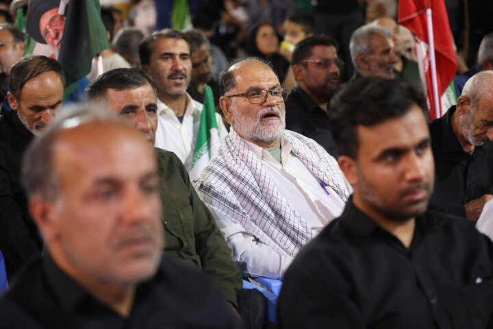 حضور حاجی بابایی در مراسم یادواره شهدای نماینده استان بوشهر در مجلس شورای اسلامی در واقعه هفتم تیر