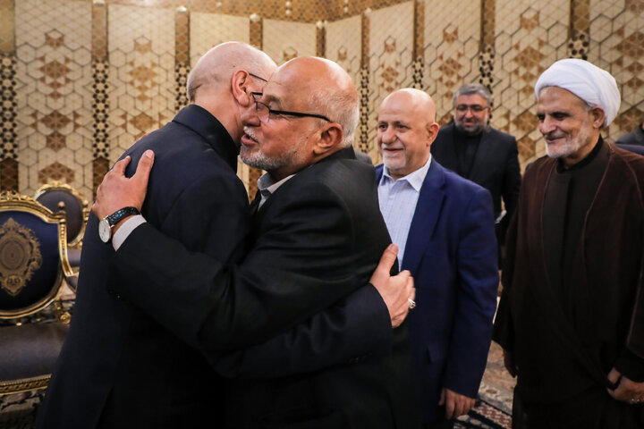 دیدار عضو ارشد جنبش امل و جمعی از نمایندگان مجلس لبنان با دکتر قالیباف