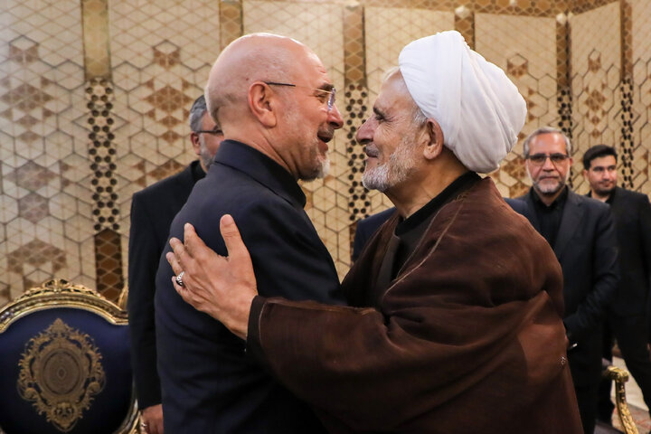 دیدار عضو ارشد جنبش امل و جمعی از نمایندگان مجلس لبنان با دکتر قالیباف