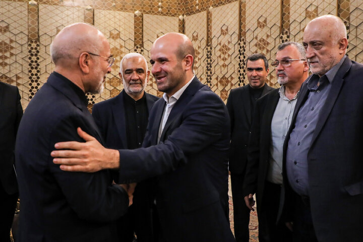 دیدار عضو ارشد جنبش امل و جمعی از نمایندگان مجلس لبنان با دکتر قالیباف