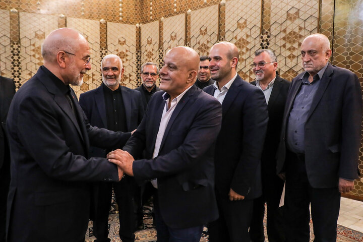 دیدار عضو ارشد جنبش امل و جمعی از نمایندگان مجلس لبنان با دکتر قالیباف