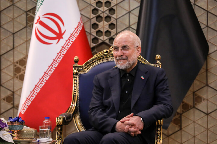 دیدار عضو ارشد جنبش امل و جمعی از نمایندگان مجلس لبنان با دکتر قالیباف