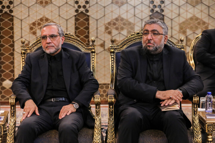 دیدار عضو ارشد جنبش امل و جمعی از نمایندگان مجلس لبنان با دکتر قالیباف