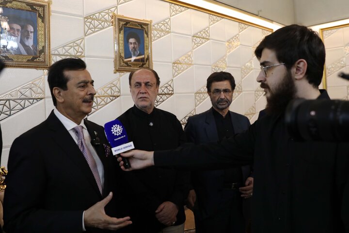 حاجی بابایی استقبال از رییس مجلس سنای پاکستان