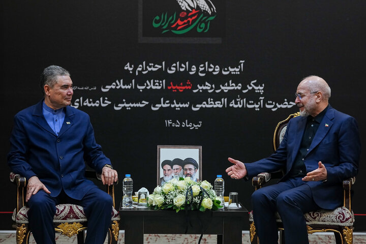 دیدار رهبر ملی ترکمنستان با دکتر قالیباف