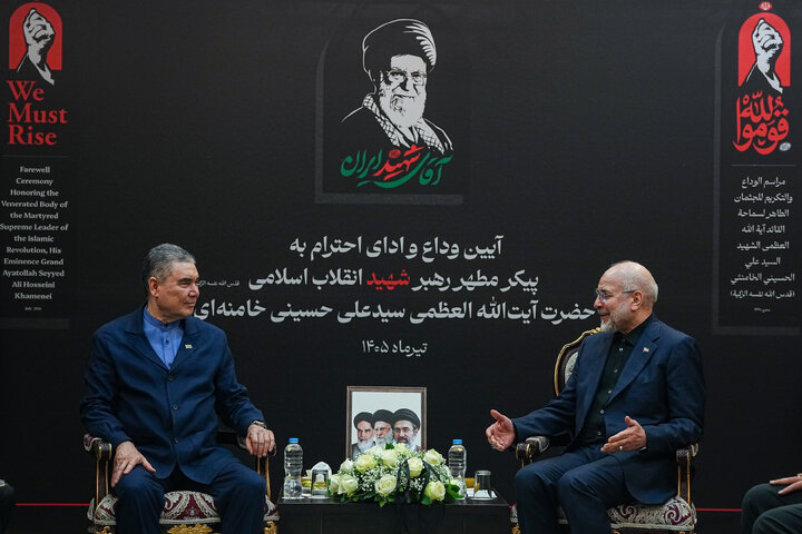 دیدار رهبر ملی ترکمنستان با دکتر قالیباف
