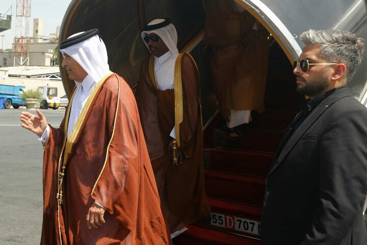 ورود رئیس مجلس قطر به تهران