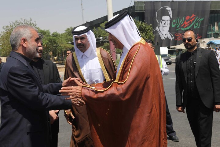 ورود رئیس مجلس قطر به تهران