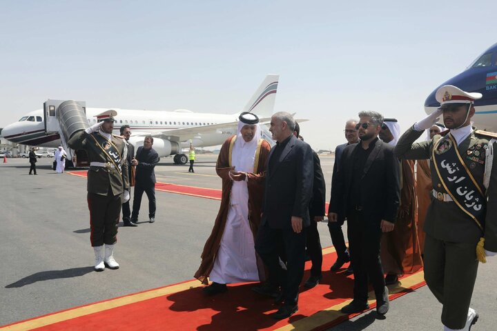 ورود رئیس مجلس قطر به تهران