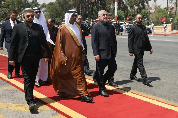 ورود رئیس مجلس قطر به تهران