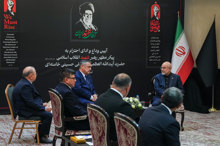 دیدار رئیس مجلس ازبکستان با دکتر قالیباف