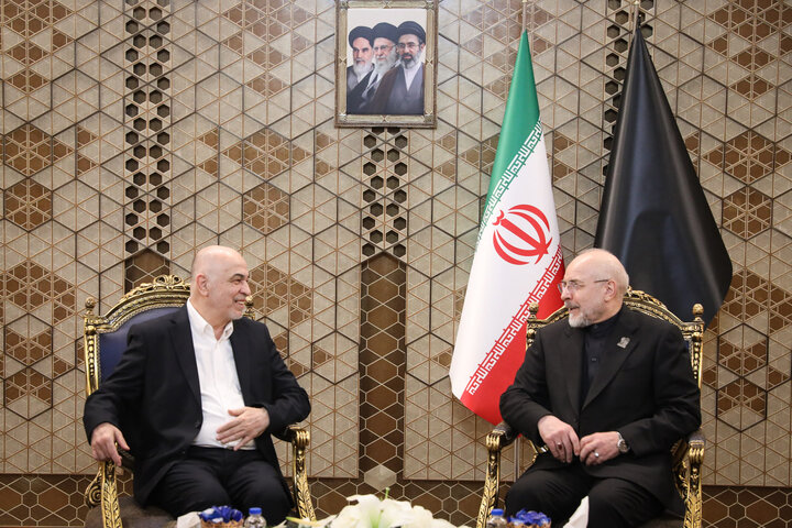 دیدار محمد درویش رئیس شورای رهبری دفتر سیاسی حماس با دکتر قالیباف
