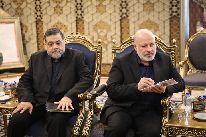 دیدار محمد درویش رئیس شورای رهبری دفتر سیاسی حماس با دکتر قالیباف