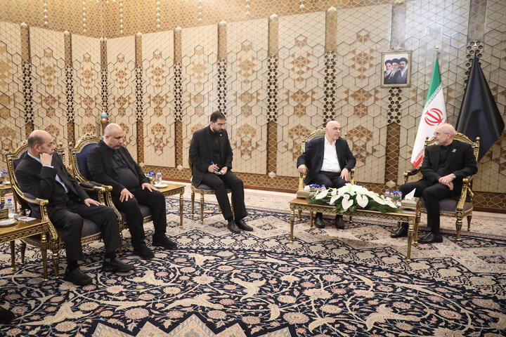 دیدار محمد درویش رئیس شورای رهبری دفتر سیاسی حماس با دکتر قالیباف