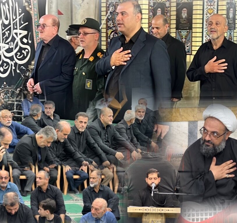 حضور لاهوتی در آیین ادای احترام و سوگواری به مناسبت شهادت رهبر شهید و خانواده محترم ایشان