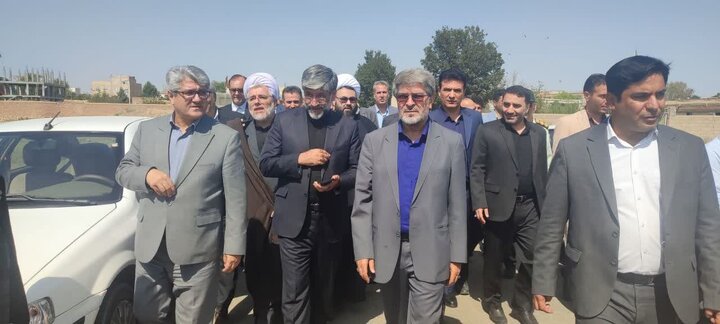 حضور احمدی در آیین کلنگ‌زنی ساختمان دادگستری شهرستان چهاربرج