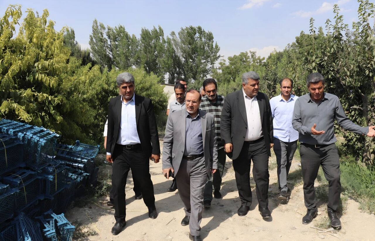 بازدید حدادی از ساختمان پزشکان دارالشفا و باغات روستای نمکلان ساوجبلاغ