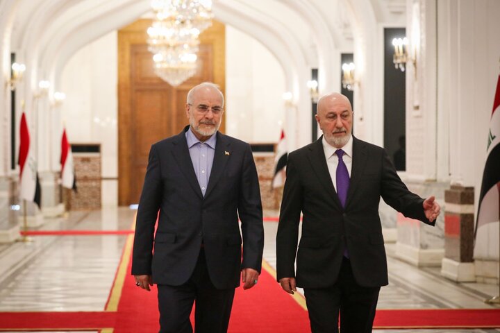 دیدار دکتر قالیباف رئیس مجلس با نزار آمیدی رئیس جمهور عراق
