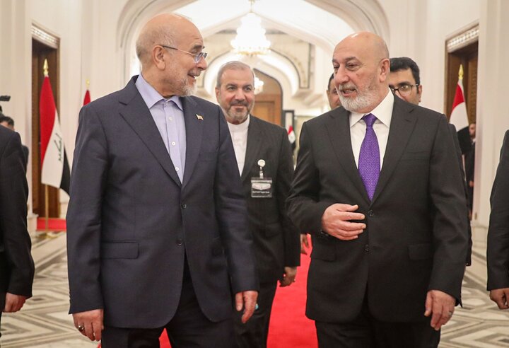 دیدار دکتر قالیباف رئیس مجلس با نزار آمیدی رئیس جمهور عراق