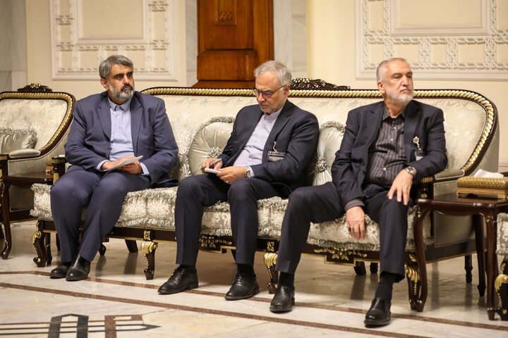 دیدار دکتر قالیباف رئیس مجلس با نزار آمیدی رئیس جمهور عراق