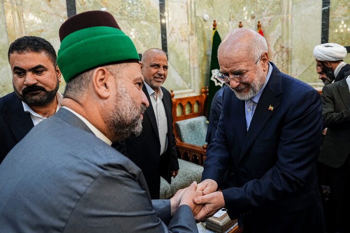 زیارت حرم حضرت ابالفضل العباس علیه‌السلام توسط دکتر قالیباف - کربلای معلی