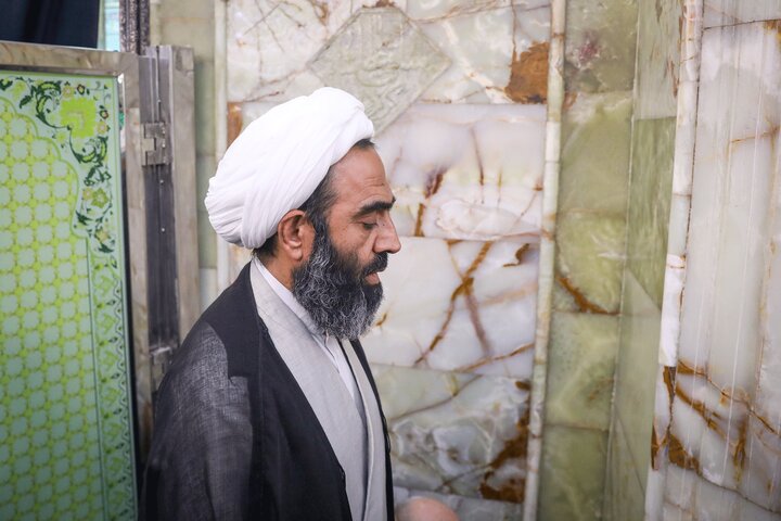 زیارت حرم حضرت ابالفضل العباس علیه‌السلام توسط دکتر قالیباف - کربلای معلی