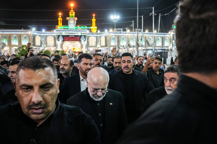 زیارت حرم امام حسین(ع) توسط دکتر قالیباف - کربلای معلی