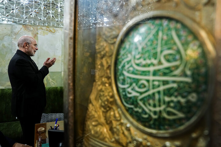 زیارت حرم امام حسین(ع) توسط دکتر قالیباف - کربلای معلی