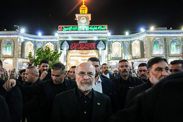 زیارت حرم امام حسین(ع) توسط دکتر قالیباف - کربلای معلی