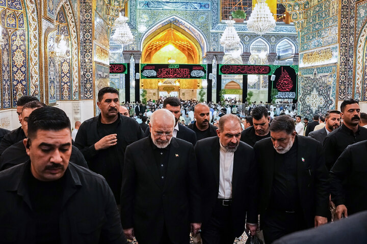 زیارت حرم امام حسین(ع) توسط دکتر قالیباف - کربلای معلی