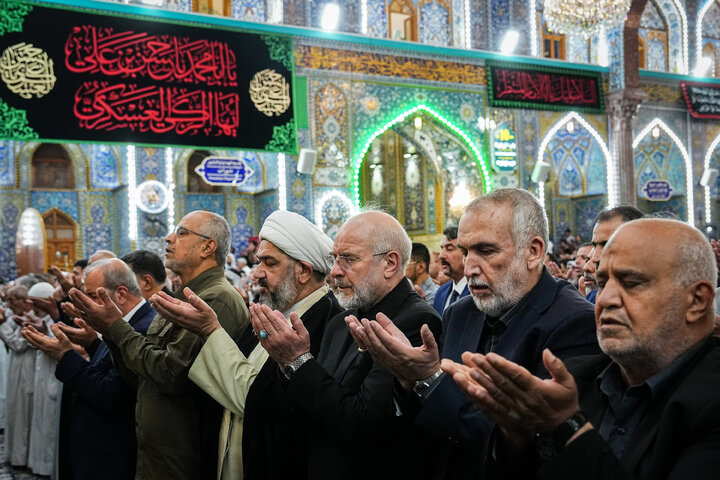 زیارت حرم امام حسین(ع) توسط دکتر قالیباف - کربلای معلی