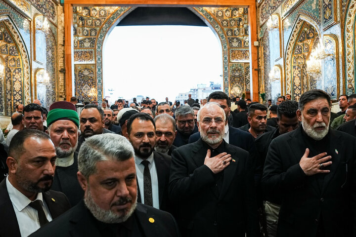 زیارت حرم امام حسین(ع) توسط دکتر قالیباف - کربلای معلی