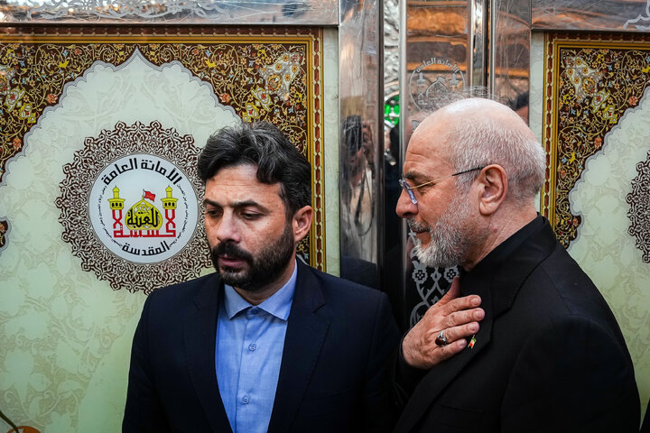 زیارت حرم امام حسین(ع) توسط دکتر قالیباف - کربلای معلی