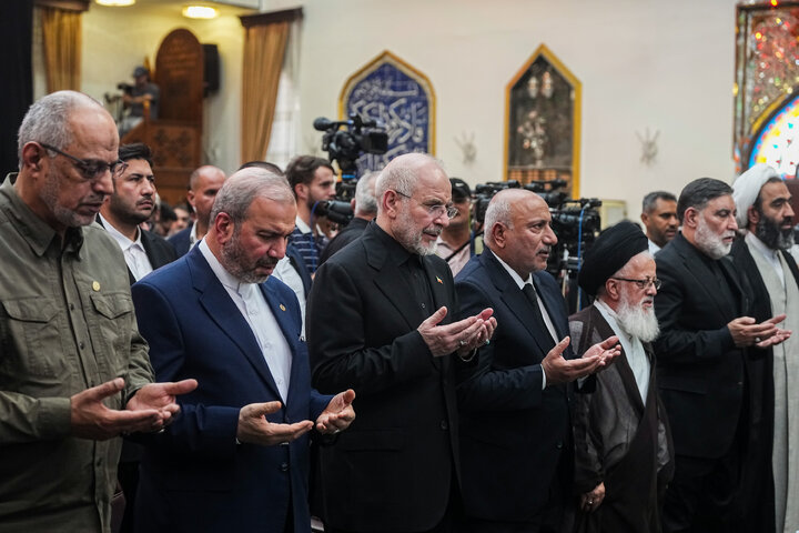 مراسم چهلمین روز تدفین آقای شهید ایران با حضور دکتر قالیباف - کربلا