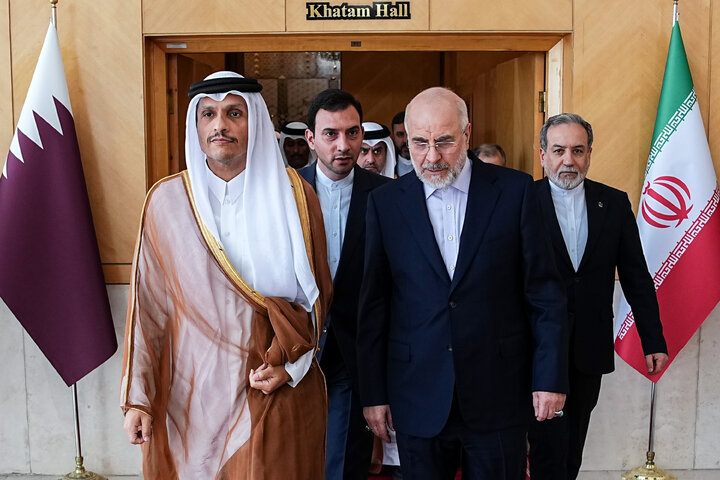 دیدار نخست وزیر قطر با دکتر قالیباف