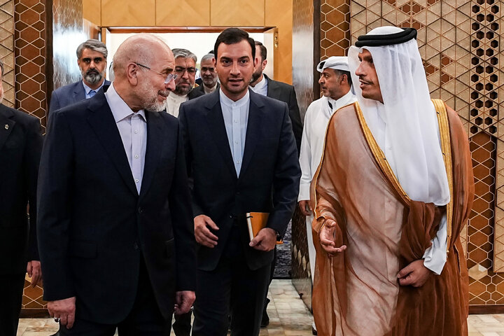 دیدار نخست وزیر قطر با دکتر قالیباف